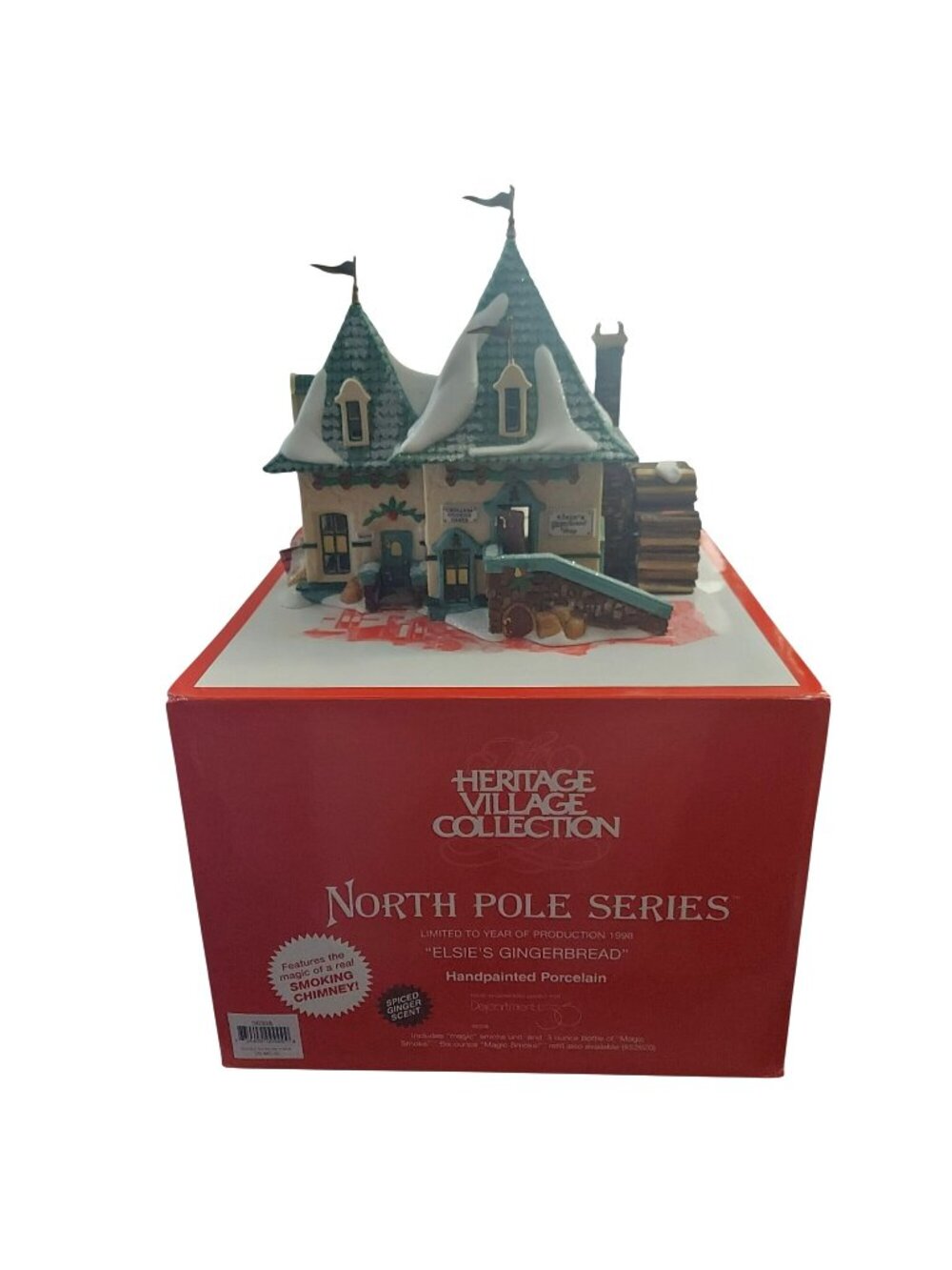 Dept 56 Elsies Gingerbread Smoking Chimney North Pole Christmas Heritage Village
